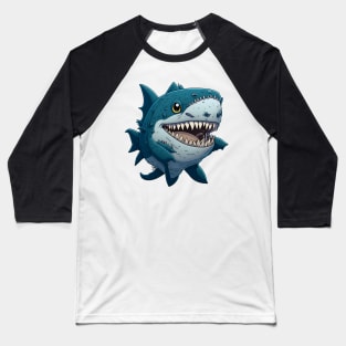 Kawaii Shark Monster Baseball T-Shirt